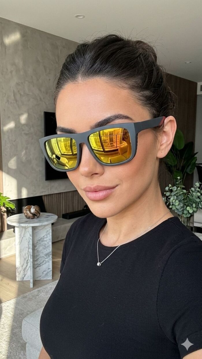 k32 viberia Aynalı Polarize Modern Erkek Kadın Unisex Stil Trend Spor Güneş Gözlüğü Model 20 - Görsel 1