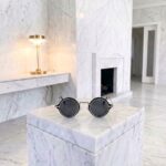 viberia Şık Modern Yuvarlak Çerçeveli Güneş Gözlüğü Unisex Model 1