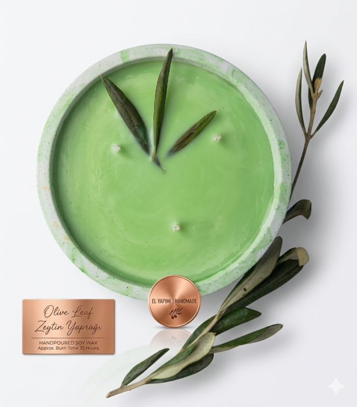Zeytin Çiçeği Soya Mumu %100 Doğal Soya Wax El Yapımı Ayvalık Esintisi Türkiye’de Bir İlk - Görsel 5